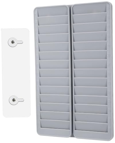VILLCASE Wandmontierter Kartenhalter, Kartenhalter Wand, Steckfächer , 28 Slots, PP, für Anwesenheitskarten und ID Karten, Schule und Büro