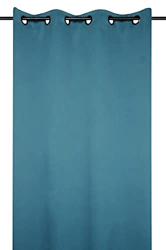 Rideau Occultant Lovely Casa - Notte avec Œillets pour Salon ou Chambre - 140x280 Canard - Rideau de Fenêtre ou Dressing Obscurcissant et Isolant - Existe en 3 Tailles pour Maison