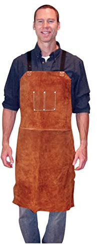 Tillman 9100-36 Bib Leather Apron 24X36 Dark Cowhide Leather