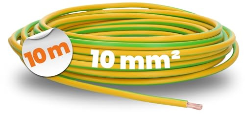 Lapp 10m H07V-K 10 mm² Grün-Gelb - Erdungskabel & Verdrahtungsleitung | Flexible Aderleitung aus PVC-Einzelader, Litze Klasse 5, ideal für Schaltschranktechnik, Maschinenbau und Steuerungstechnik.