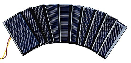 SUNYIMA 10 Stück 5V 60mA Mini Polykristalline Solarzellen Zellen 68mmx37mm für DIY Solarpanel Projekte Spielzeug