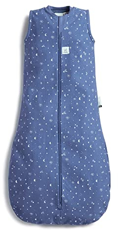 ergoPouch Baby Schlafsack Jersey, 8-24 Monate, ideal im Sommer | Night Sky | TOG 0.2 | 100% Bio Baumwolle | Pucksack, 2-in-1, Pucktuch, Puckdecke, Swaddle, Wickeltuch