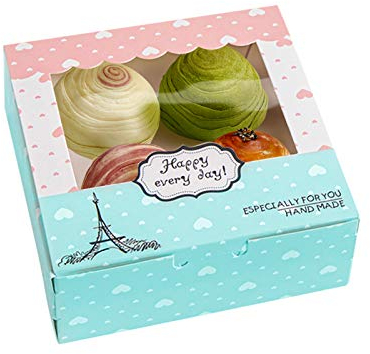 jiuzcare Boîtes à Gâteaux 15pcs Boîte Gâteaux Cupcakes Avec Boite A Gateau Carton Transparente Boîtes à Cupcake Avec La Fenêtre Boîtes pour Gateau en Carton Boite Patisserie Biscuits, Tower 4 Gâteaux