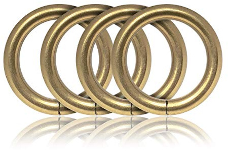 O - Ring aus Stahl, 4er Set, DIY Hunde-Leine/Hunde-Halsband, nichtrostend, Ideal mit Paracord 550, geschweißt, Farbe: Gold