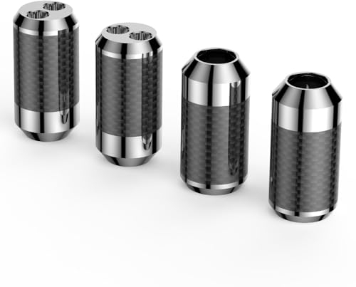 Tertullus 4 Stück High End Splitter hose Lautsprecher lautsprecherkabel y splitter Carbon Kohlefaser Schwarz Für Kabel Bis Ø 16,0 Mm * 2 Ausgänge