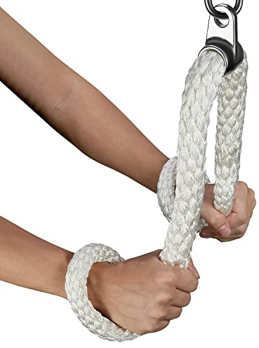 HPYGN Tricep Rope, Press Down Cable Machine Attachment Set, LAT Pulldown Attachment, Cable Machine Accessories for Home Gym, Exercise Machine Attachments Pulley System Gym Pull Down Rope, Patented