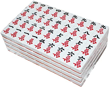 VSOLS Professionelles Mahjong, offizielles mittelalterliches Familienspiel, Mahjong-Schachspiel for Erwachsene, Tischspiele in voller Größe (Color : 4.2cm)