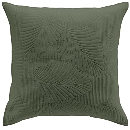 Douceur d'Intérieur Suave Interior, Funda de cojín (60 x 60 cm) Palombine Caqui, Microfibra Lisa