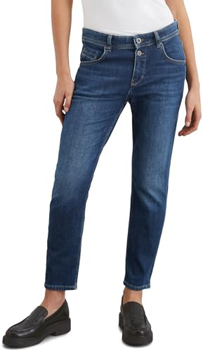 Marc O'Polo Damen Jeanshose mit Stretch-Anteil Boyfriend Fit, Blau (Cashmere Dark Blue Wash), W25/L30