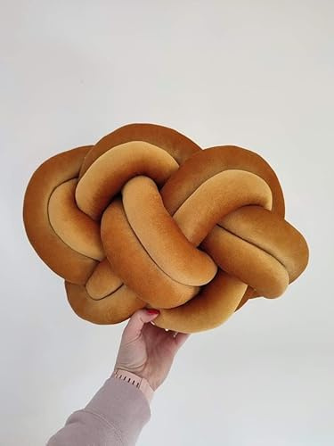 Knot Pillow, Pretzel pillow, Modern Knot Pillows, Mustard Knot Pillow, Knot Cushion, Mustard Flat Pillow, Decorative Cushion, Mustard pillow