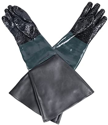 TINGSING 1 Pair Sandblasting Cabinet Gloves 23.6,Blast Protection,Safety Work Gloves | Blast Protection,Safety Work Gloves