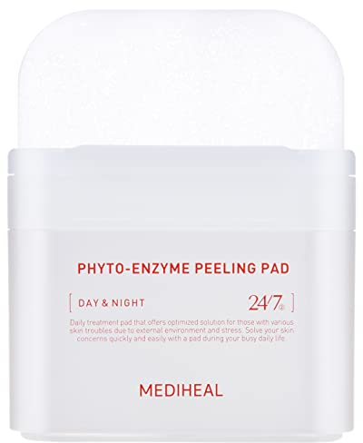 MEDIHEAL Phyto Enzyme Peeling Pad - Vegan Face Resurfacing Gauze with LHA & Papaya Enzyme - Pore-Tightening, Sebum-Control Exfoliating Dead Skin Cells, 90 Pads
