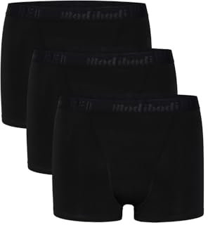 Modibodi Ropa interior de período para adolescentes, paquete de 3 pantalones cortos hipster, flujo moderado 30, color negro