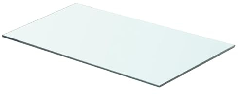Gecheer Regalboden Glas Transparent 60 cm x 30 cm Glasregal Wandregal für Badezimmer Glasablage Glasregalboden Badablage