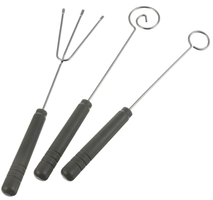 OUNONA 3piezas Tenedores Para Mojar De Acero Inoxidable Para Dulces Herramientas Para Mojar De Sumergir Para Cocina Para Chocolate Caliente o Queso Derretido