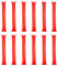 Niuhong 12 Pcs Bâtons d'Encouragement Tapette Gonflable Plastique Bâton Bam Bam Claquements Mains Jouer Cheerleading Fans Spectateurs Événements Sportifs Fête d'anniversaire Carnaval (Rouge)
