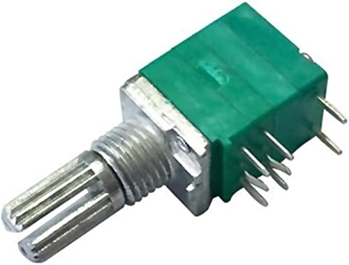 DSZUJTYROP Industrieschalter 5 Stück RK097GS 8PIN 10K 50K 100K B10K B50K B100K RK097G mit Schalter Audiowelle 15mm Verstärker Dichtung Potentiometer Schalter (Size : 10K Ohm)