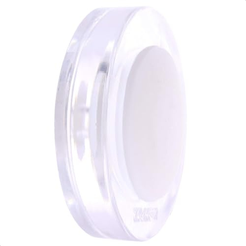 WAGNER Design-Wand-Türstopper SCREW OR GLUE/Schrauben oder Kleben - Durchmesser Ø 40 x 10 mm, hochwertiger Kunststoff, Transparent Clear, Puffer thermoplastischer Kautschuk, Designpreis - 15522611