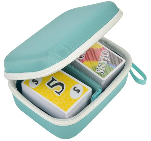 COMECASE Hard Case Tragetasche Hülle für SKYJO unterhaltsame Kartenspiel. Passend für bis zu 360 Karten. Enthält 2 Herausnehmbare Trennwände und Handschlaufe (Grün)