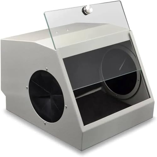 Kadxyan Lab Dust Box, Professional Dental Dust Collector, Vacuum Blast Cabinet with Air Extraction and Filter Device, Protector Dust Collector for Sandblasting Lapping Engraving Operation