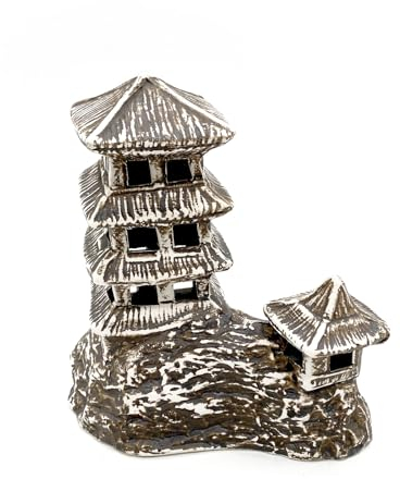 ZooPaul Keramik Deko Dekoration Aquarium Terrarium China Tempel Haus Gebäude groß