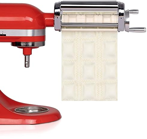 RajoNN Pasta Maker Stainless Steel Pasta Spaghetti Fettuccine Roller Cutter Stand Mixer Noodle Press Attachment Kitchen Tool