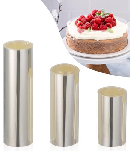 SinLaw Tortenrandfolie, 8cm/12cm/15cm x 10 m Transparent Acetat Rolle Tortenfolie, Acetat Folie Verdicken für Tortendeko Schokoladen Mousse Kuchen Dessertringe (10m)