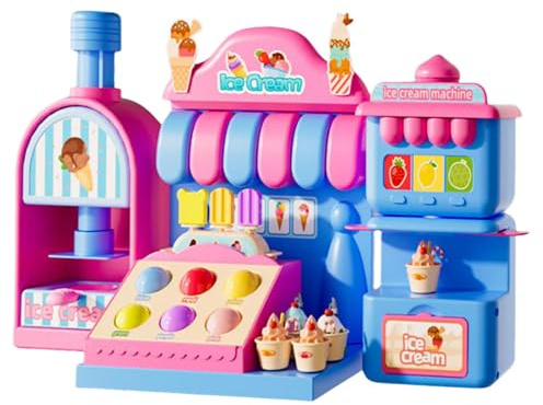 Modelliermasse-Set für Eismaschine – Küchen-Kreationsset mit farbigem Ton für Eiscreme – lustiges Ton-Set
