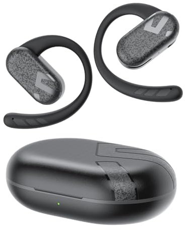 SoundPEATS Breezy Open-Ear Wireless Bluetooth Headphones with Adjustable Ear Hooks, Bluetooth 5.4 Earphones with Mic, Air Conduction, IPX4 Waterproof, 40-Hour Playtime for Running