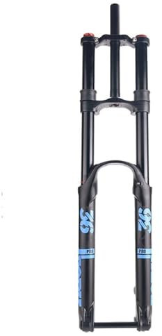 KLYso Travel 160mm MTB Air Fork Rebound Adjust Double Shoulder Bicycle Front Fork Thru Axle 15x110mm DH Downhill Mountain Bike Suspension Fork(#6,27.5'')