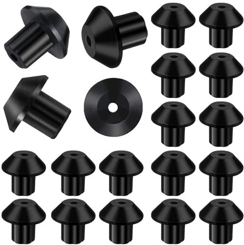 Ymapinc 20Pcs WB2k101 Stove Grate Rubber Feet, Heat Resistant Durable Appliance Feet Bumpers, Fit Many Gas Stove Burner Grates, Replaces Part WB02T10461 wb2k101 (Black Rubber)