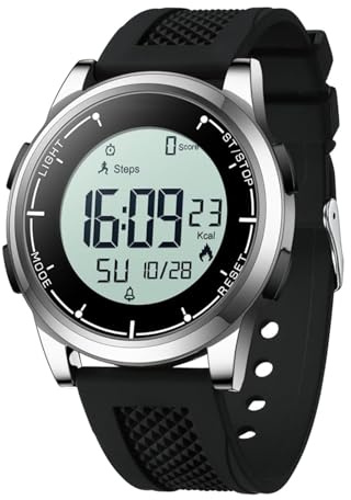 Forrader Mens Watches Digital Watches for Men Waterproof Sports Watches Ultra-Thin Military Wrist Watches Pedometer Watch with Stopwatch LED Backlight/Alarm/Calorie/Date