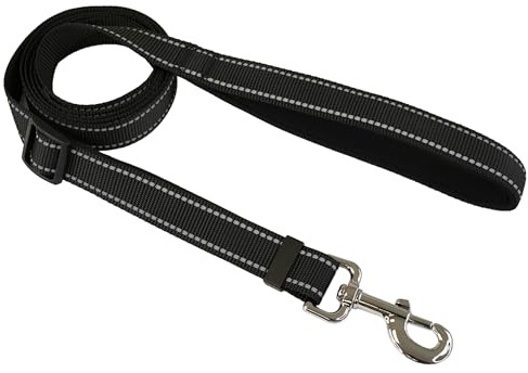 Correa Multiposición Ajustable de 90 a 150 cm, Ideal para Perros Pequeños, Medianos y Grandes (Negro)