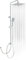 OFFO Ensemble de Douche, Colonne de Douche sans Mitigeur, 30x30cm Pommeau de Douche Pluie en Acier inoxydable, Avec Flexible Douche 1,6m et Barre de Douche Réglable en Hauteur, Chrome