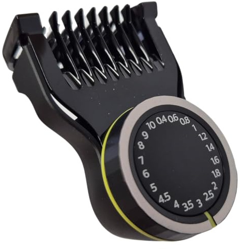 Verställbar skäggkamstillbehör, skäggkam, kamstillbehör med 20 längdinställningar (0,4–10 mm), kompatibelt med OneBlade QP6507 QP6530 QP6531 QP6532 QP6541 QP6542 QP6551 QP6552 QP6651 QP6652 QP401