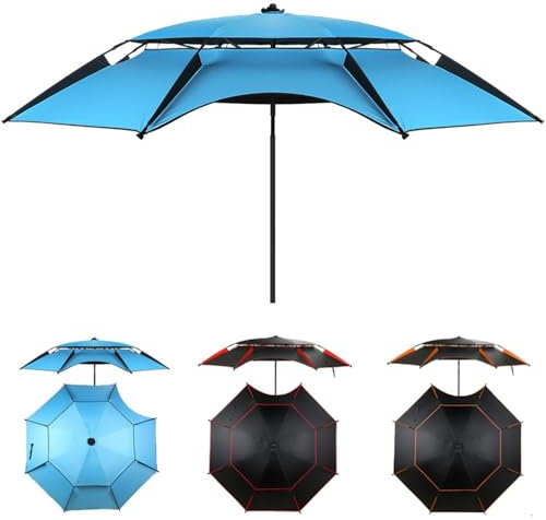 ZYXQQJ Sombrilla De Pesca Grande Sombrilla De Playa Antiviento Protección Solar Parasol De Pesca Portátil con Ancla De Arena 220cm 240cm(Blue,2.2m)