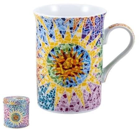 DRW Set mit 6 Tassen in Porzellandose mit den Elementen von Gaudi Tasse: 7,5 x 7,5 x 10 cm