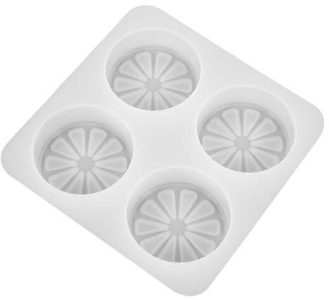 HOMSFOU Silicone Soap Candle Mold 4-Cavity Handmade Soap Die Non-Stick DIY Candle Casting Mold for Home