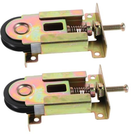 HOMOBABE 2pièces Poulies De Porte Coulissante Pour Placard Lot De Roulettes De Rechange Pour Portes Miroir Guide De Roulement Pour Armoire Montage Facile Compatible Bois Et Métal