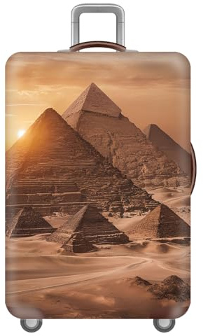 KofferhüLle,Elastisch Reise KofferschutzhüLle,Landschafts Flugzeug Print Luggage Cover,Reisekoffer HüLle Kofferschutz,Waschbarer GepäCk Abdeckung,18-32 Zoll,Schwarz,Weiß (Farbe 2,L(25-28inch))