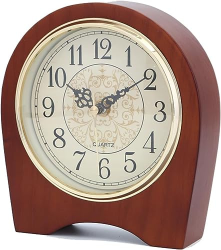 Dekorative Standuhr, 17,8 cm, Kaminuhr aus Holz, für Wohnzimmer, Schreibtisch und Regal, Heimdekoration, Geschenk, ideal für Kamin und Kaminsims