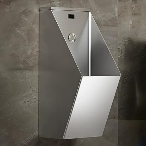 Orinatoio con sensore da parete da uomo, in acciaio inox 304, automatico, a prova di fuoriuscite, per bagni commerciali, hotel e centri commerciali, elegante finitura argento