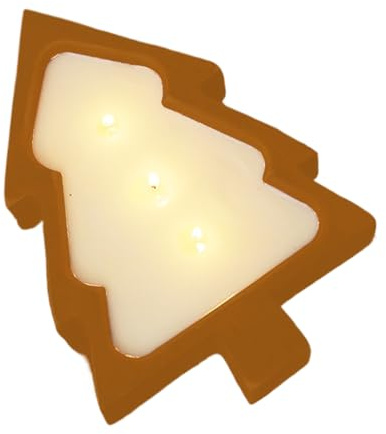 Cuenco de vela de madera - Soporte rústico para decoración navideña, en forma de árbol, bandeja decorativa | Para dulces, aperitivos, charcuterie, sushi, casa de campo, mesas, centros de mesa, oficina