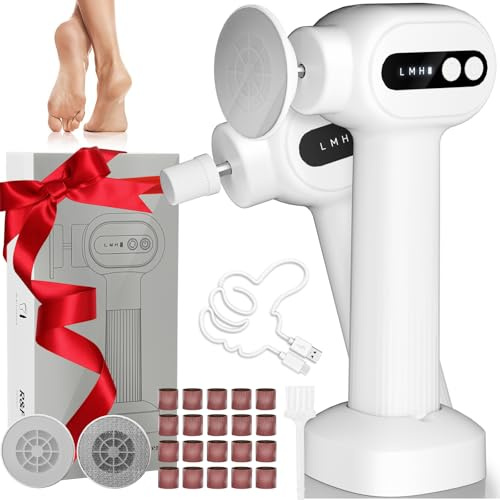 Hornhautentferner Elektrisch 2-IN-1 Elektrischer Hornhautentferner- Neueste PediküRe Set Fußpflege Elektrisch Footglow, Dermaglide Hornhaut Entfernen für Fuß & Nagelpflege, Hornhaut Weiß