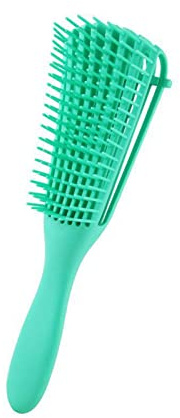 Qudinip Detanglerborste med 8 Rader Ergonomisk Lättviktsborste för Hårborste för Lockigt Hår Bärbar Plast 24,5 X 5, X 4 Cm (Grön)