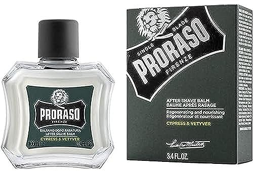 Proraso Beard Balm Cypress and Vetyver, 100 ml, Bartbalsam für Männer mit Zypressen- & Vetyver-Duft pflegt, schützt und lindert Irritationen, Made in Italy
