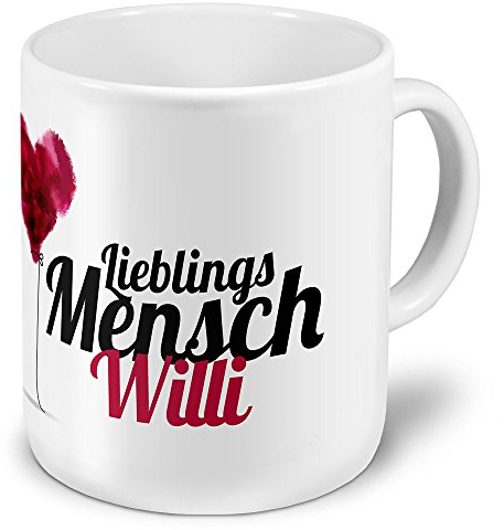 printplanet XXL Riesen-Tasse mit Namen Willi - Motiv Lieblingsmensch - Namenstasse, Kaffeebecher, Becher, Mug