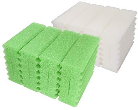 LTWHOME Compatible en Mousse Filtre Bassin Grossière et Excellent Mousseux Filtre Éponge Convient pour SunSun Pièce détachée Filtre Biologique CBF-350, CBF-350B et CBF-550 (Lot de 8)