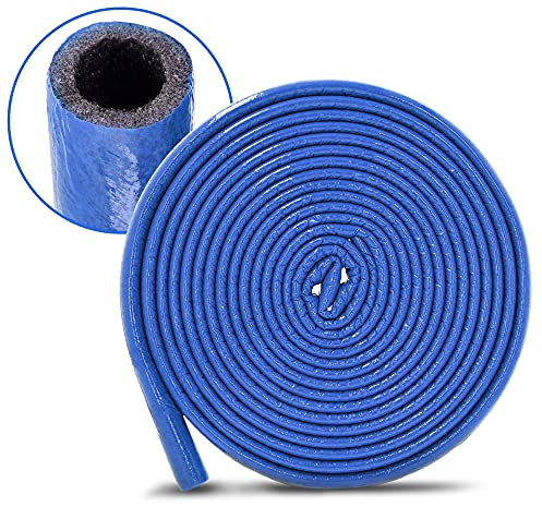PE-Rohrisolierung Isolierschlauch 10 m Rolle x Ø 35 mm / 6 mm Isolierstärke Blau | Schutzschlauch Heizungsrohr Isolierung mit Schutzhaut | Rohr Dämmung Schlauch Rohrdämmung Warmwasserleitung Heizung