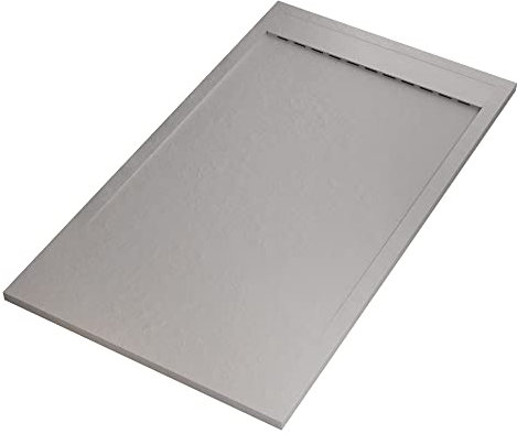 Duschwanne aus hellgrauem PRESTIGE-Marmorharz-Steinzement - 70x150